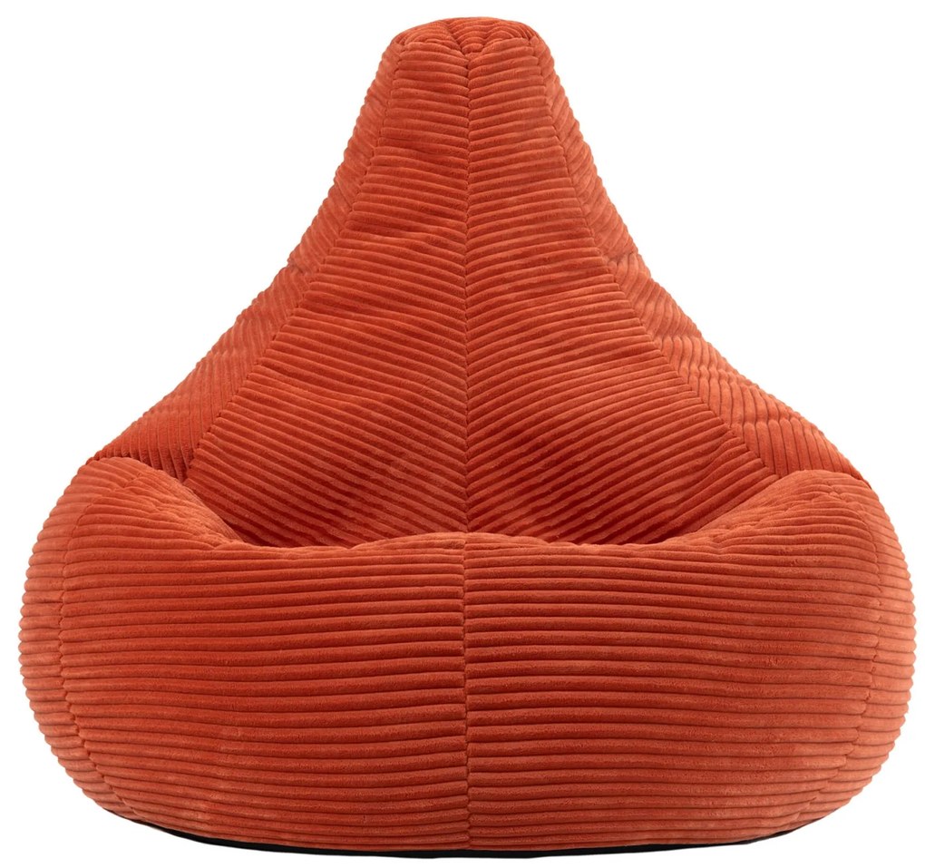 Cloudy Cord Zitzak Stoel - Terracotta