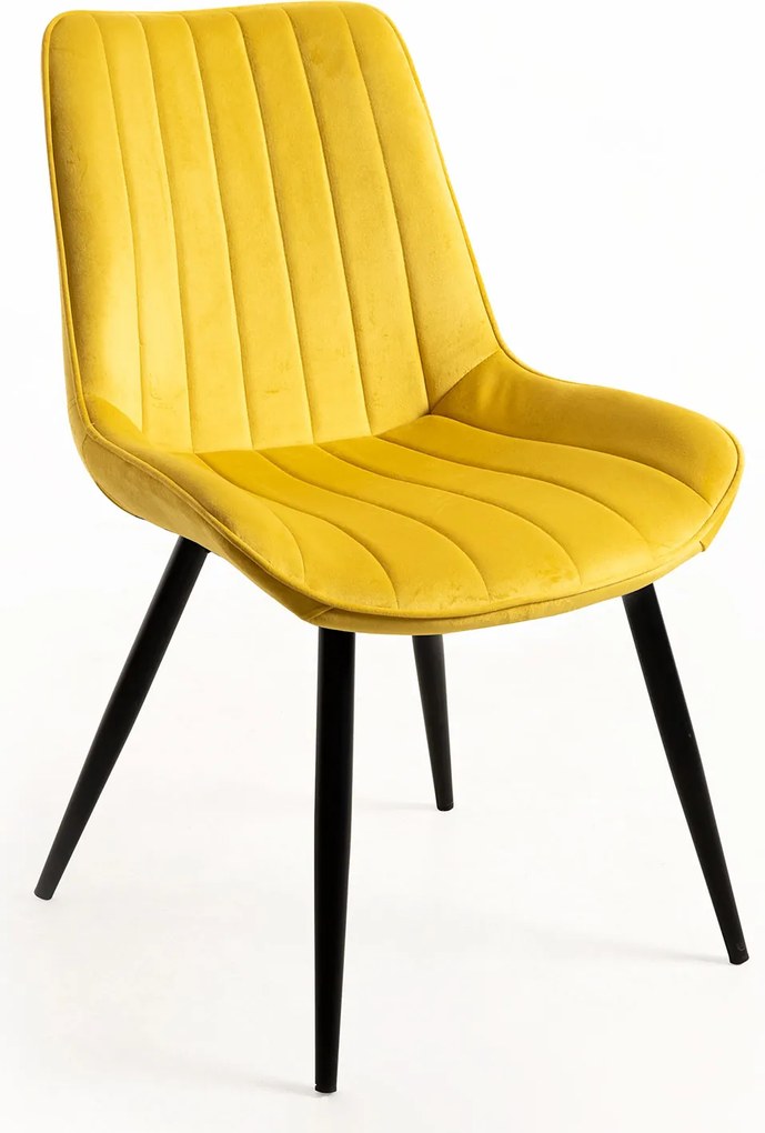 Set 4 Lene Fluwelen Stoelen