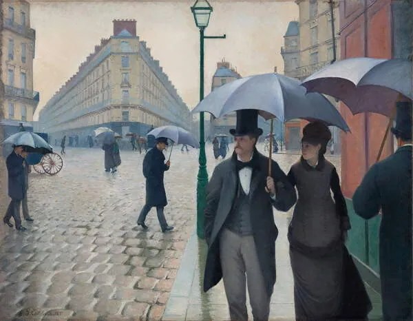 Kunstreproductie Paris Street, Rainy Day, 1877, Caillebotte, Gustave