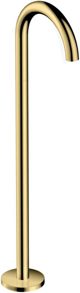 Uno Baduitloop Gebogen Vloergemonteerd Polished Brass