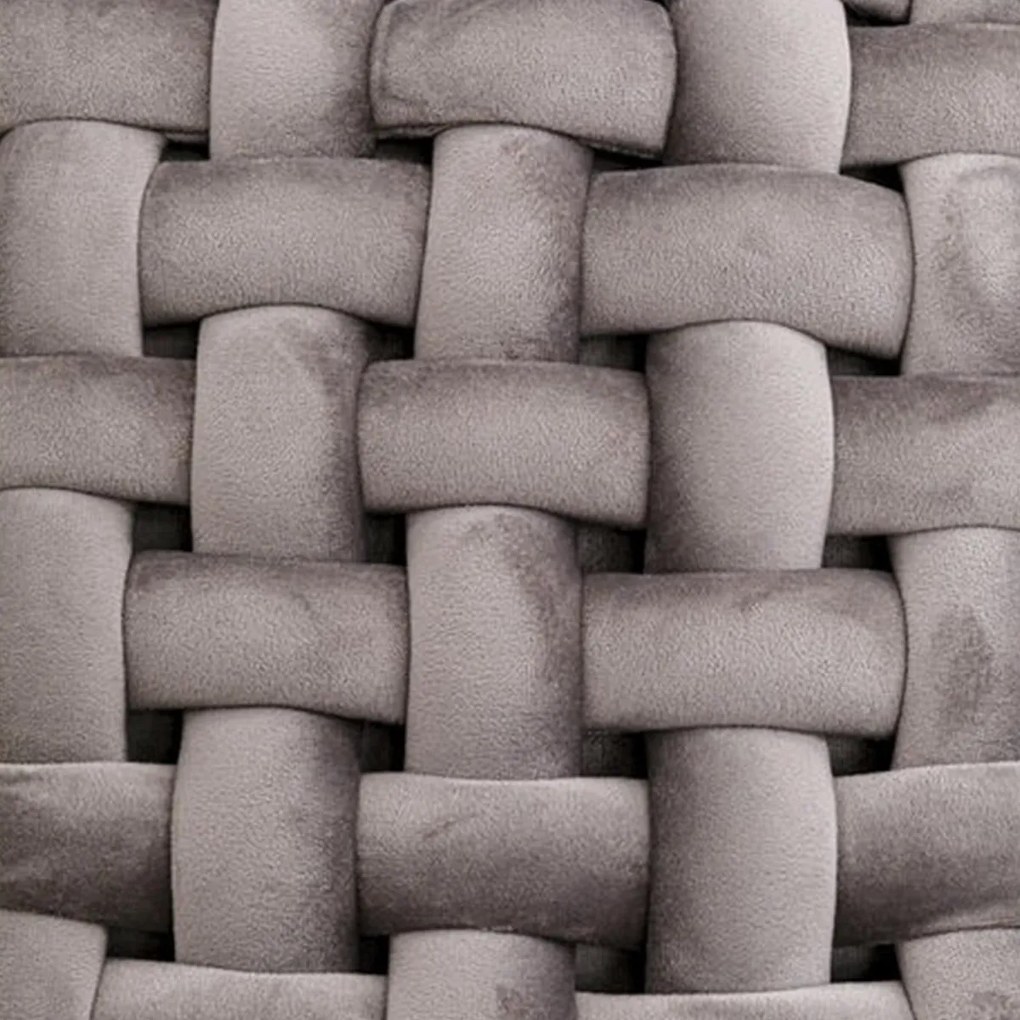 Kare Design Weave Grey Grijs Bankje Gewoven Fluweel