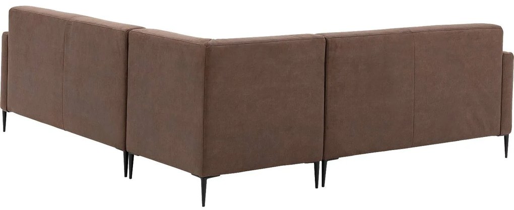 Goossens Key West bruin, micro leer, 2,5-zits, modern design