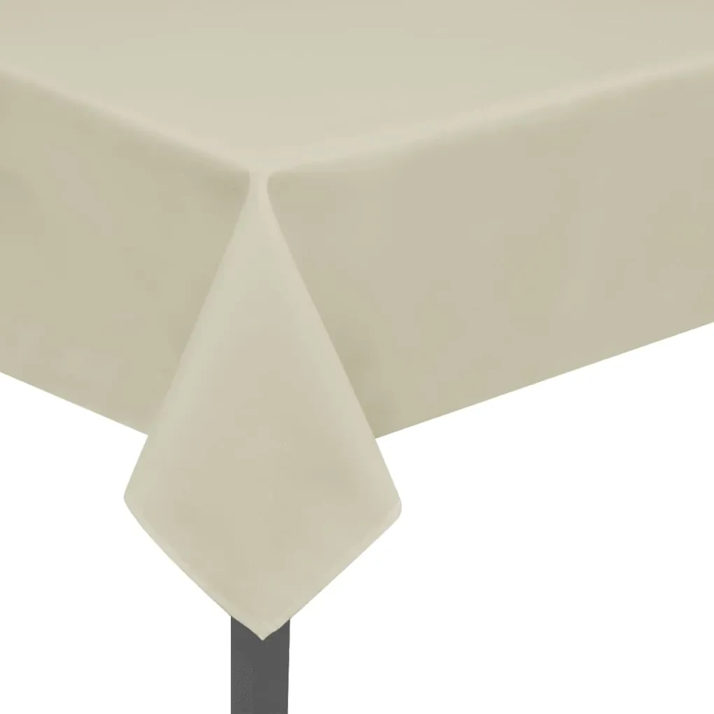 vidaXL Tafelkleden 5 stuks créme 170x130 cm
