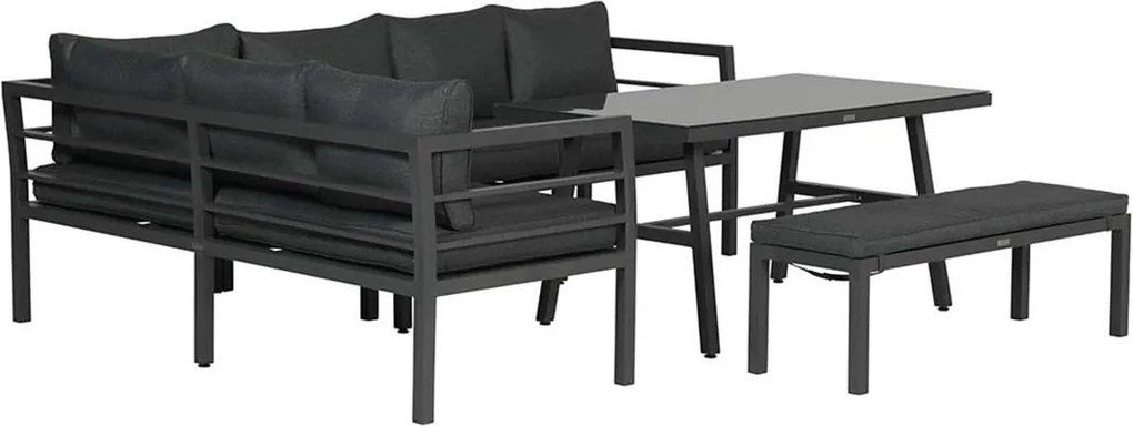 Garden Impressions Blakes lounge dining set 4-delig - donker grijs