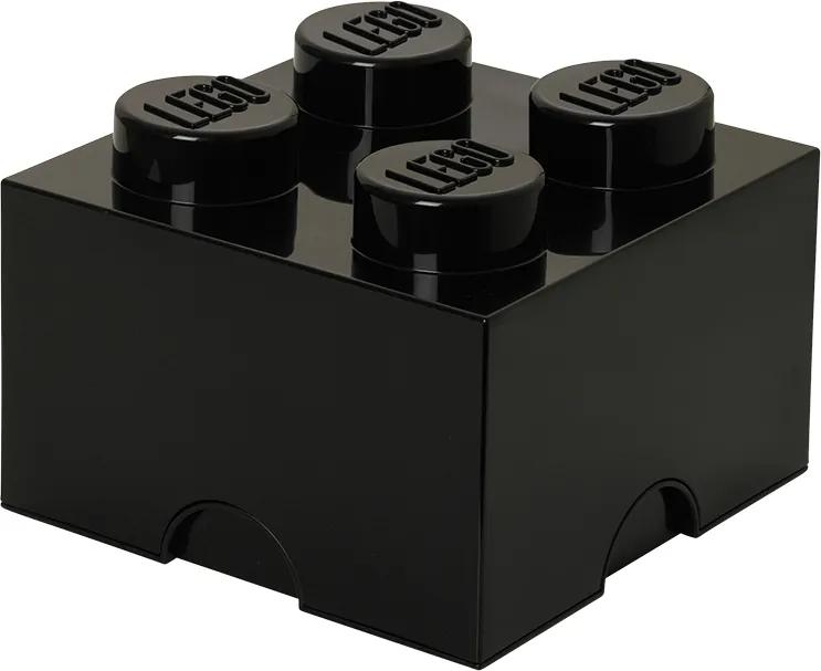 LEGO Opbergbox: Brick 4 (6 ltr) - zwart