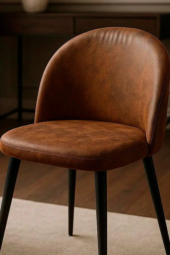 Zwarte vint kunstlederen stoel