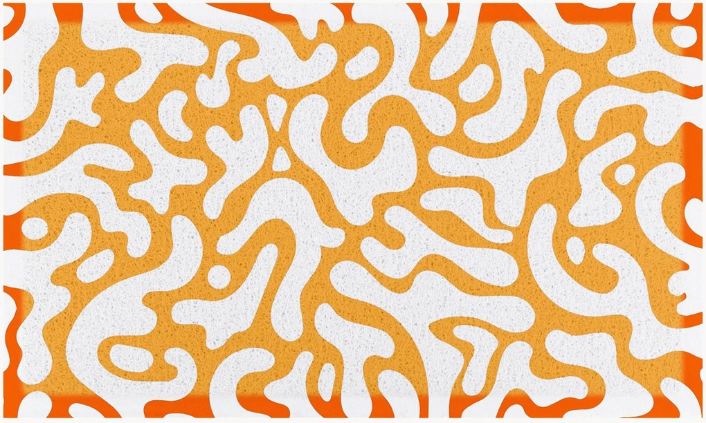 Deurmat Orange Blobs