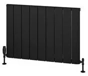 Eastbrook Withington radiator 85x60cm aluminium 889W zwart mat