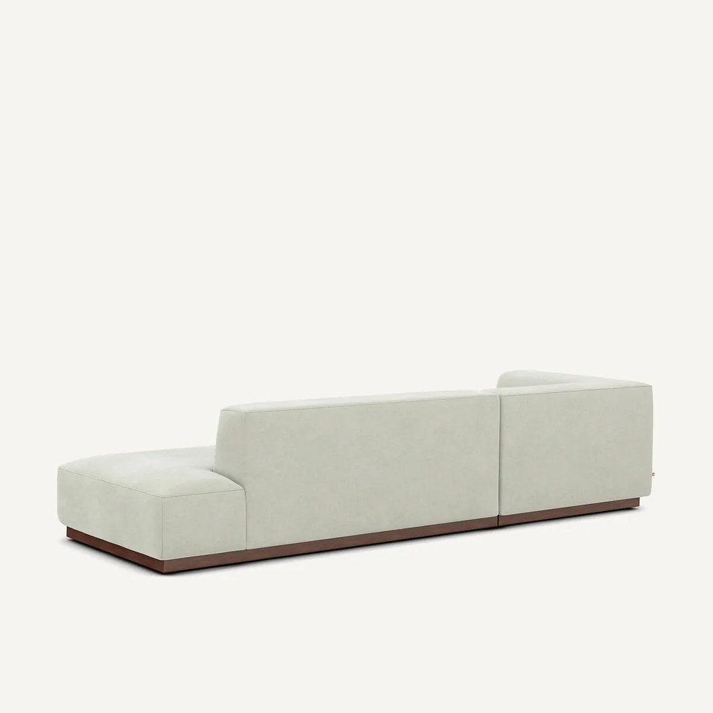 XL hoekbank links in stonewashed fluweel, JACOPO