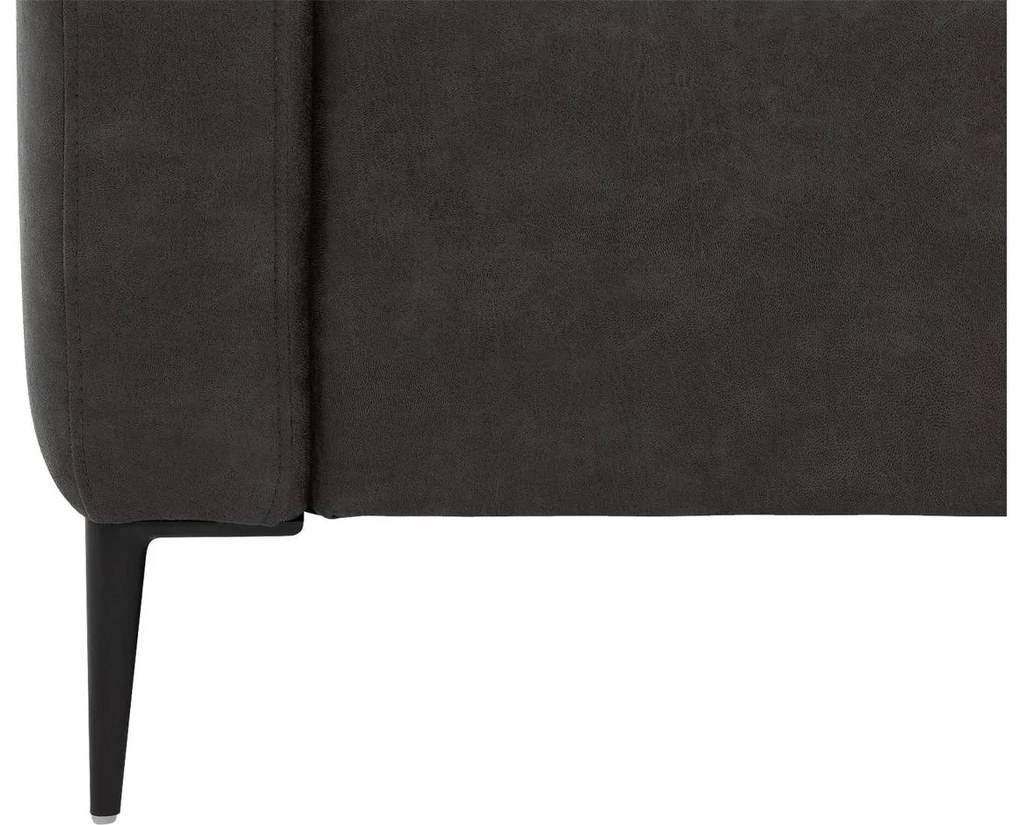 Goossens  Key West antraciet, micro leer, 2,5-zits, modern design