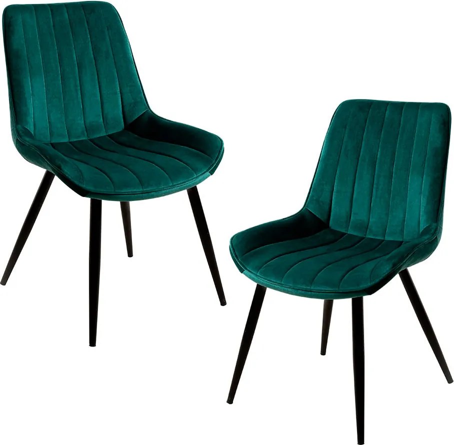 Set 2 Lene Fluwelen Stoelen