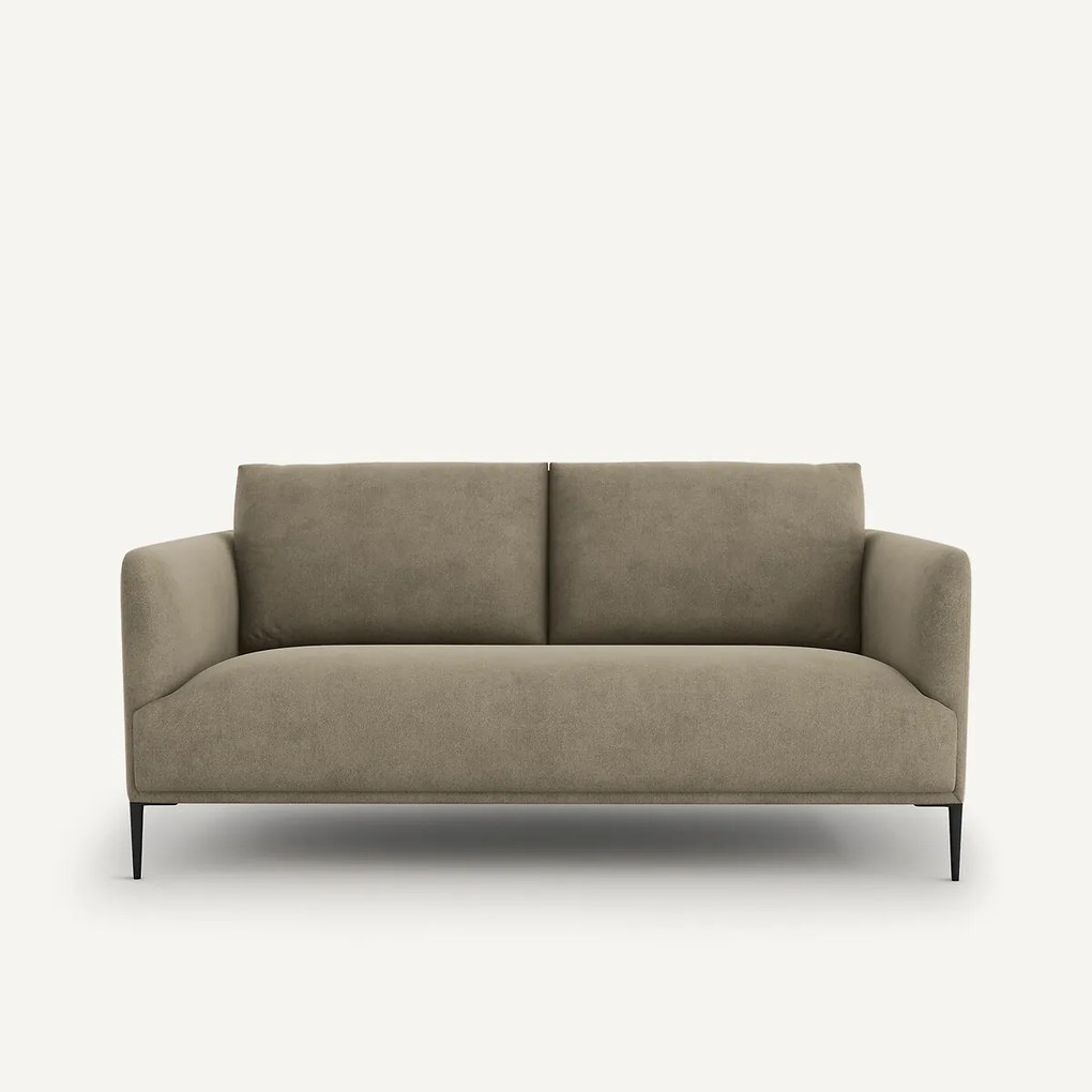 3-zits compacte bank, in stonewashed fluweel, Oscar, ontwerp Emmanuel Gallina