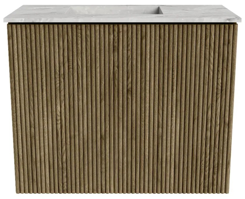 Mondiaz Joya DLux 50cm toiletmeubel dusk met wastafel faye links 1 kraangat glace