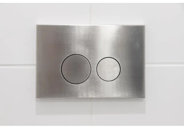 Geberit Duofix Element - UP 320 - QeramiQ metal bedieningsplaat - wand 112cm - ronde knoppen - metaal RVS SW706194 SW1242378