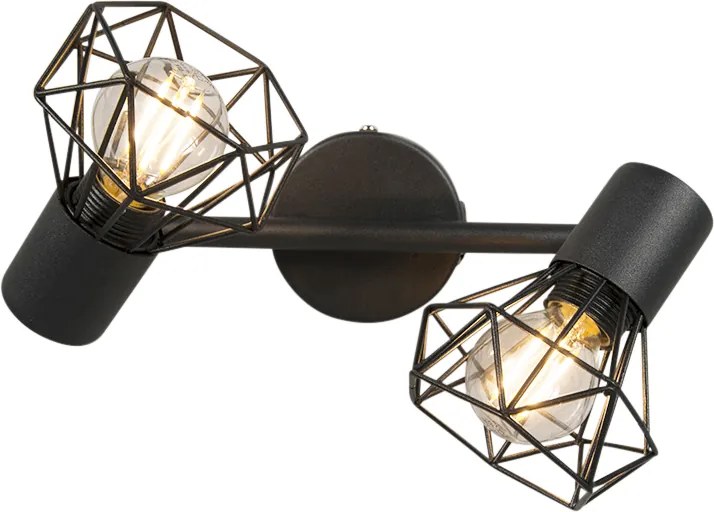 Smart spot zwart draai- en kantelbaar incl. 2 Wifi P45 - Mosh