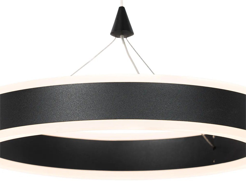 Hanglamp zwart 30 cm incl. LED 3-staps dimbaar - Lyani Design rond Binnenverlichting Lamp