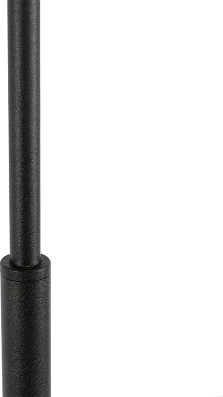 Moderne vloerlamp zwart met goud rond - VT