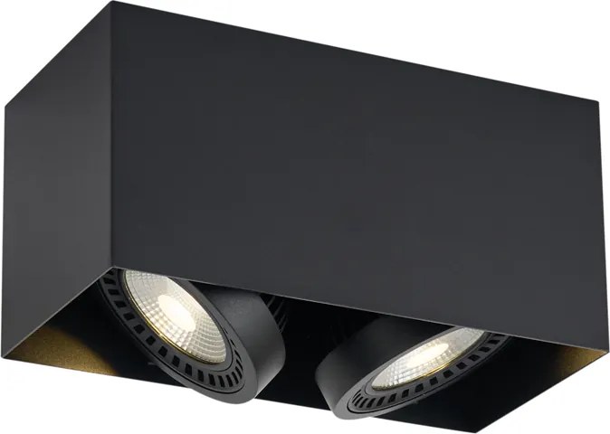 Moderne opbouw spot zwart incl. LED dimbaar 2-lichts - Dionysos