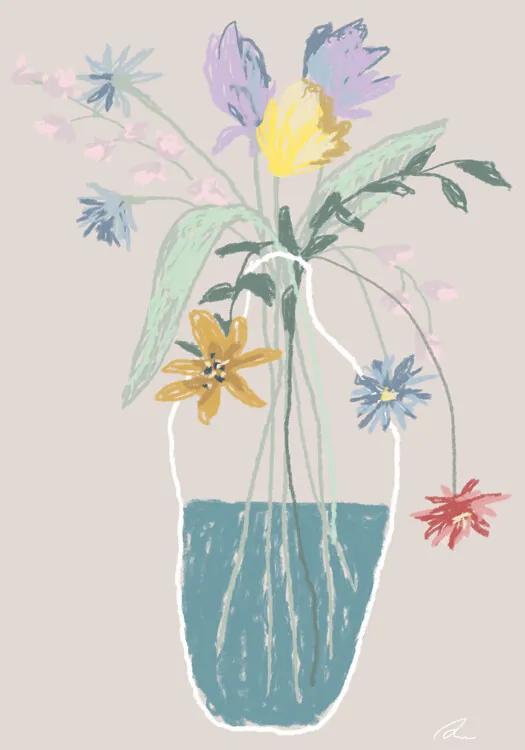 Ilustratie Flower Bouquet, 1x Studio II, (26.7 x 40 cm)
