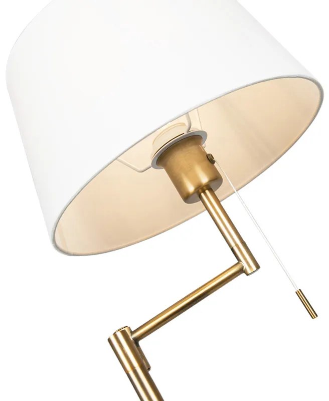 Smart klassieke vloerlamp brons met wit incl. WiFi A60 - Ladas Fix