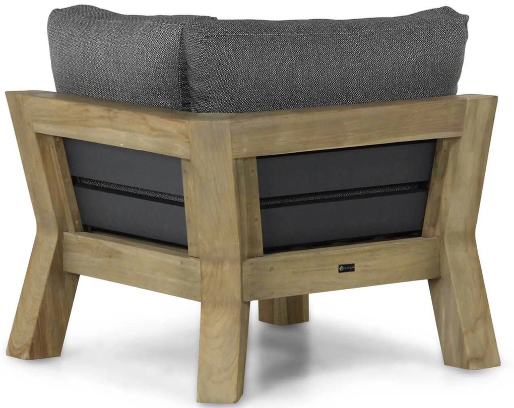 Hoek loungeset 5 personen Teak Old teak greywash Santika Furniture Santika Cantik