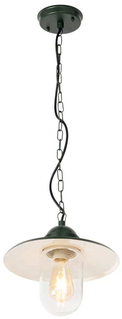 Moderne buiten hanglamp donkergroen IP44 - Kansas