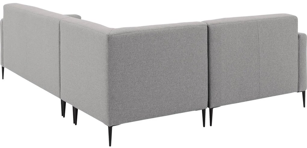 Goossens Key West lichtgrijs, stof, 2-zits, modern design