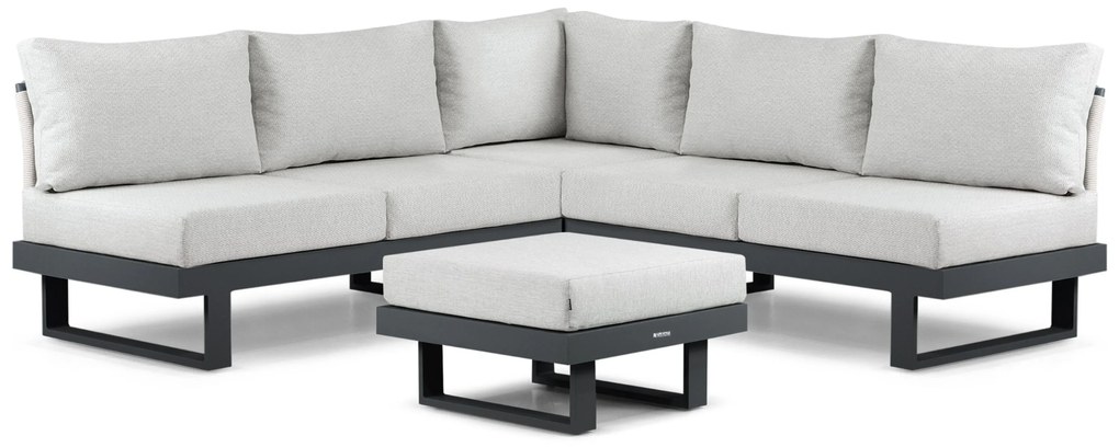 Hoek loungeset 4 personen Aluminium Grijs  Lifestyle Garden Furniture Lorenzo