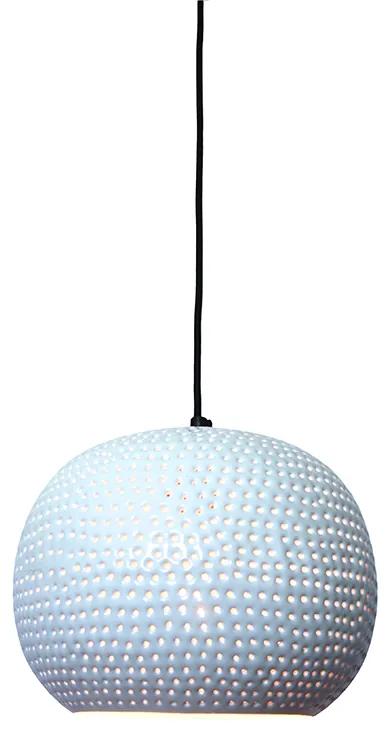 Hanglamp Spike Bol Glossy White - Metaal - Urban Interiors - Industrieel & robuust