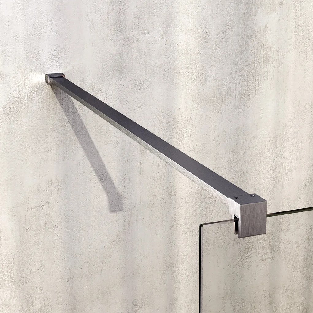 Brauer Void Carving profielloze douchecabine 80x100cm RVS geborsteld PVD