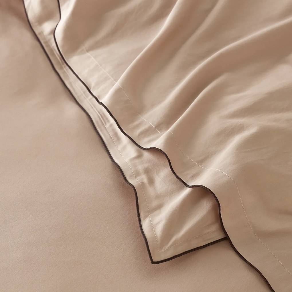 Hoeslaken van 118-draden gewassen katoensatijn, Victor uni