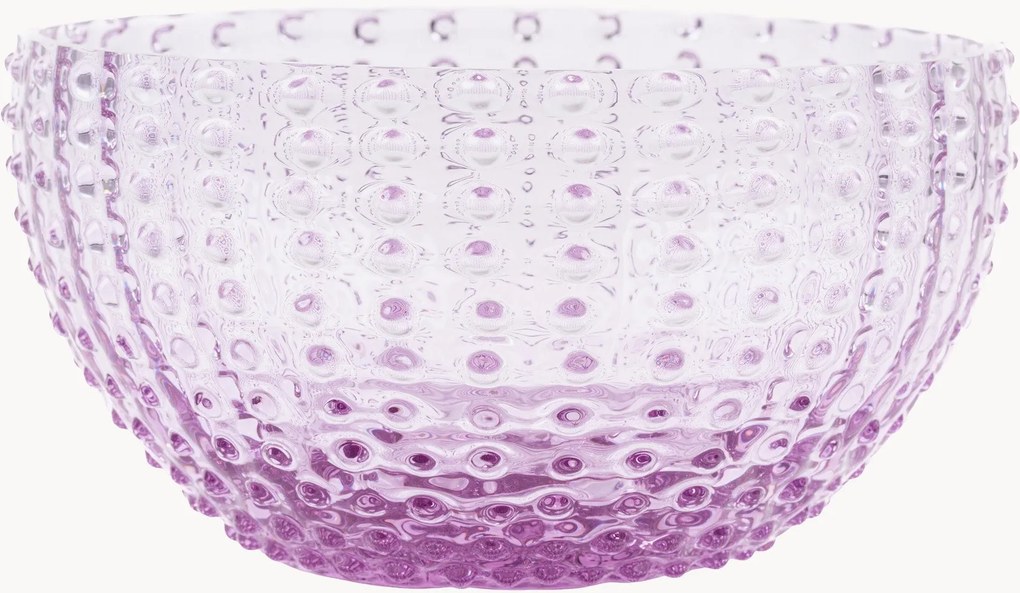 Mondgeblazen serveerschaal Hobnail