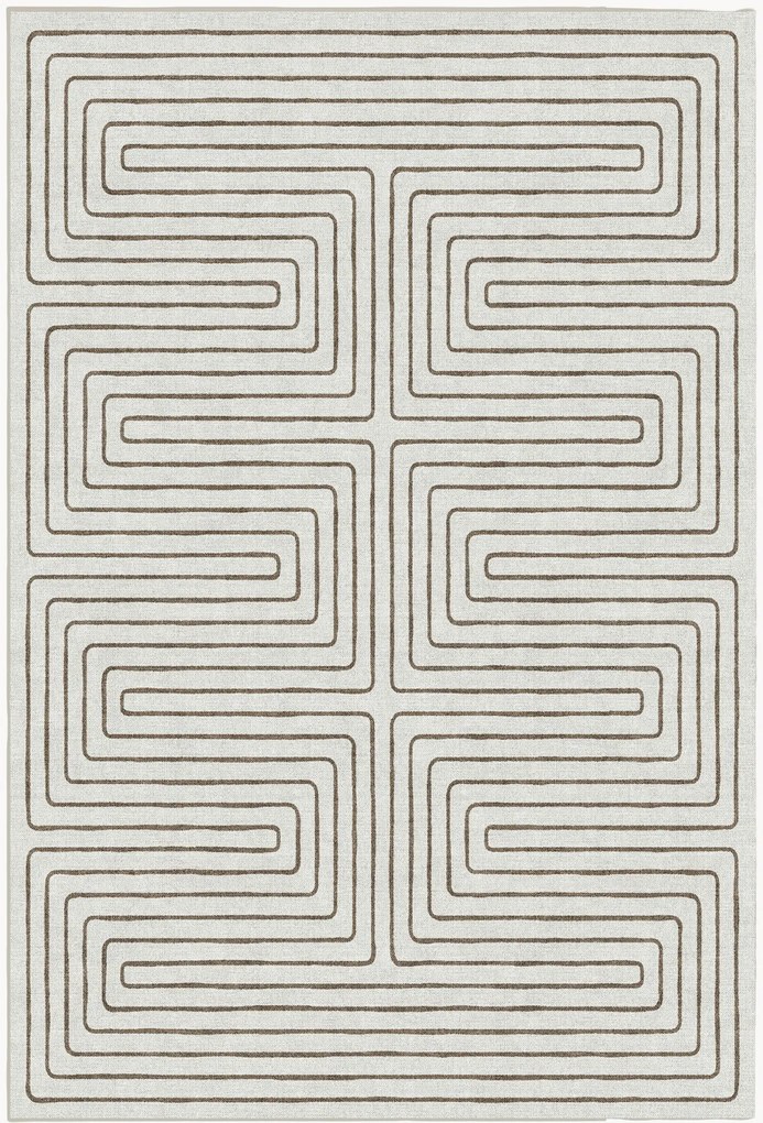 Wasbaar laagpolig vloerkleed Labyrinth van Jonathan Adler