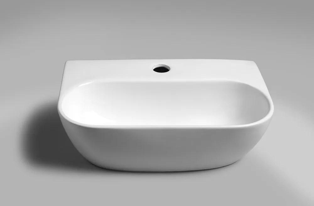 Sapho Nerissa wastafel keramiek 42x29cm wit glans