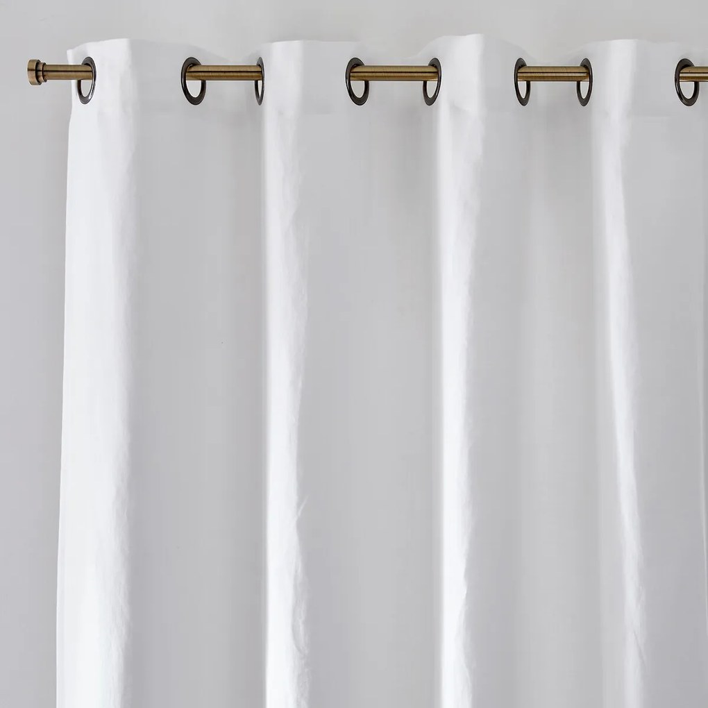 Verduisteringsgordijn in gewassen linnen met oogjes Onega