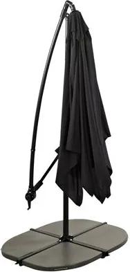 FIJI Hangparasol zonder parasolvoet zwart H 250 x B 250 cm
