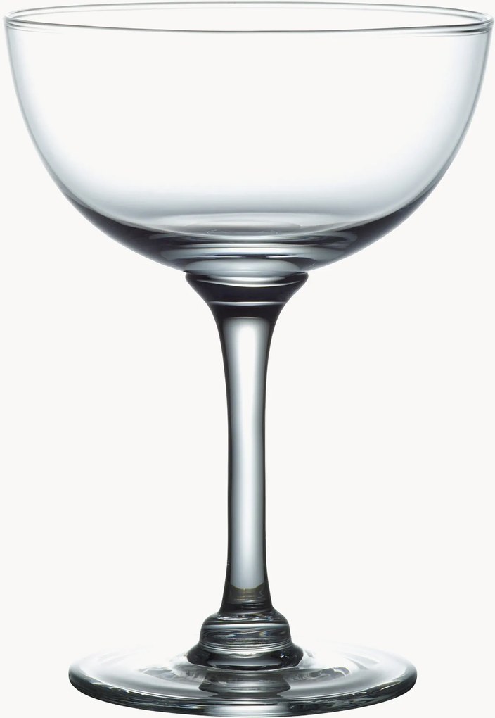 Mondgeblazen kristallen champagneglazen Classic, 4-delig