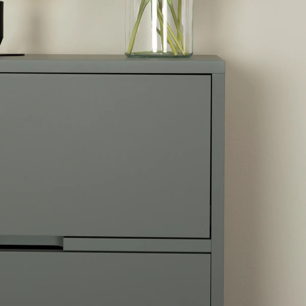 Tenzo Lipp Wandkastje Met 4 Lades Groen - 60x43x127cm. | BIANO