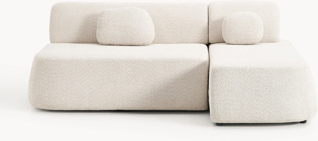 Hoekbank Pao (2-zits) van teddy-bouclé