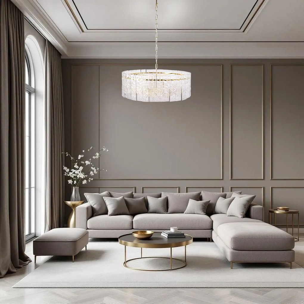 Hanglamp met kristallen APP1779-CP 60CM Gold