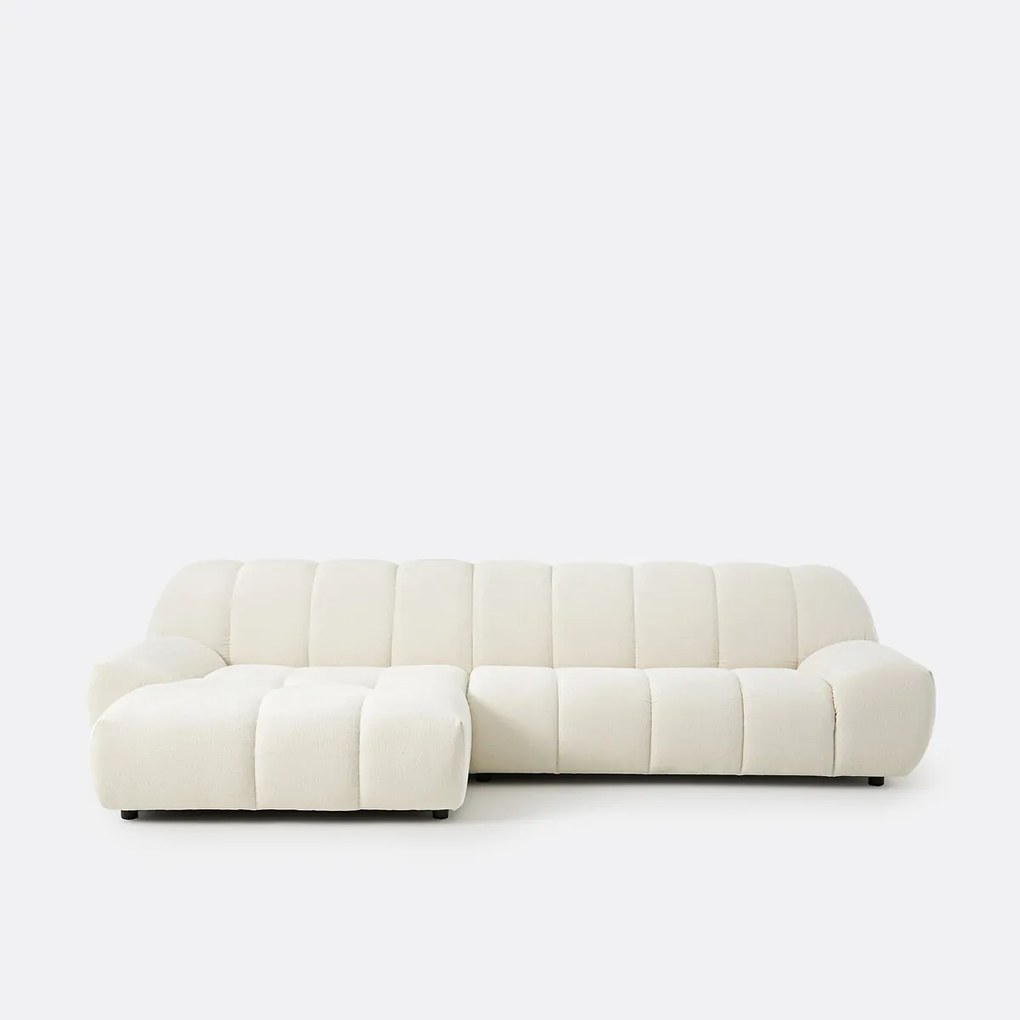 Hoekbank links, dik fluweel, Nuria