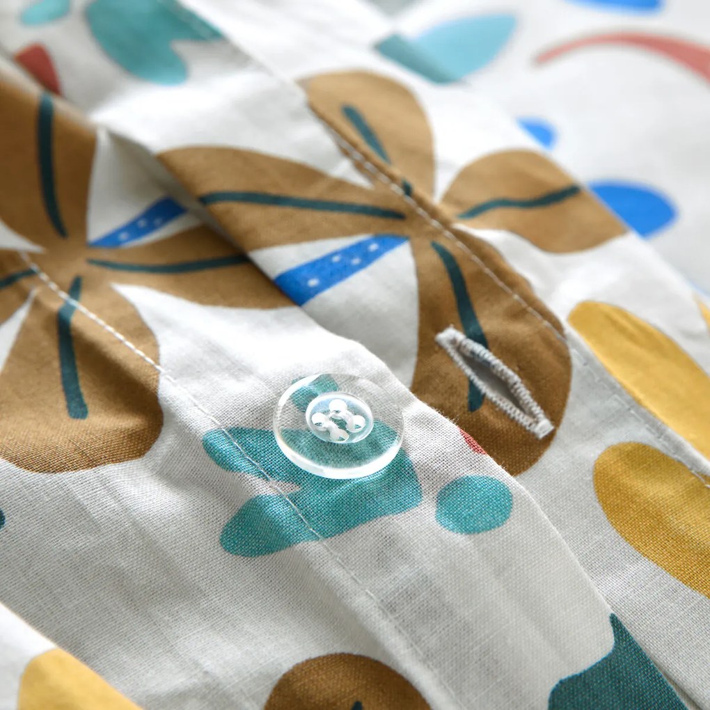 Kinderdekbedovertrek, 30% gerecycled katoen, dinosaurusprint, DINO