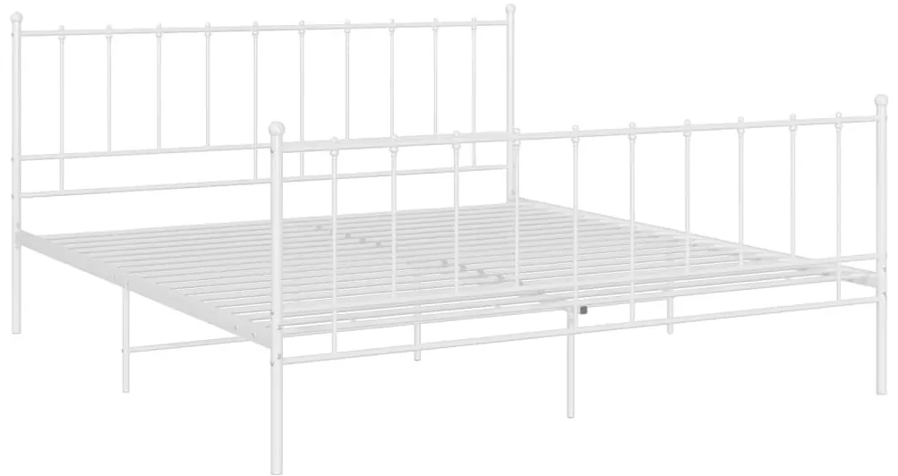 vidaXL Bedframe metaal wit 200x200 cm