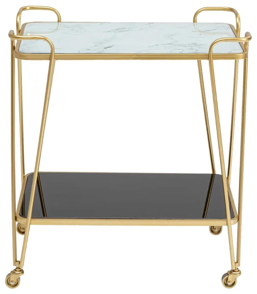 Kare Design West Coast Gouden Serveertrolley - 60 X 37cm.