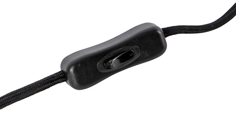 Design tafellamp zwart met smoke glas - Dome