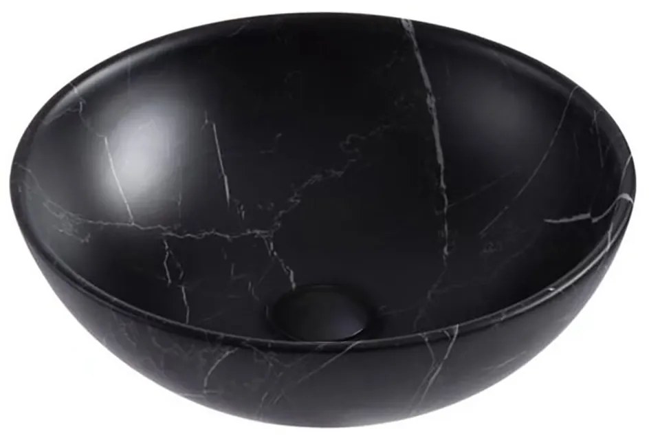 Sanigoods Marmora waskom zwart marmer look