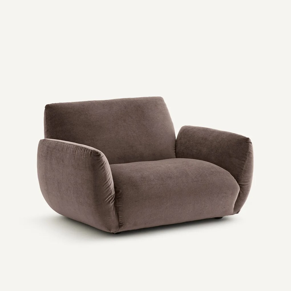 Fauteuil van linnen fluweel, SPOGANO
