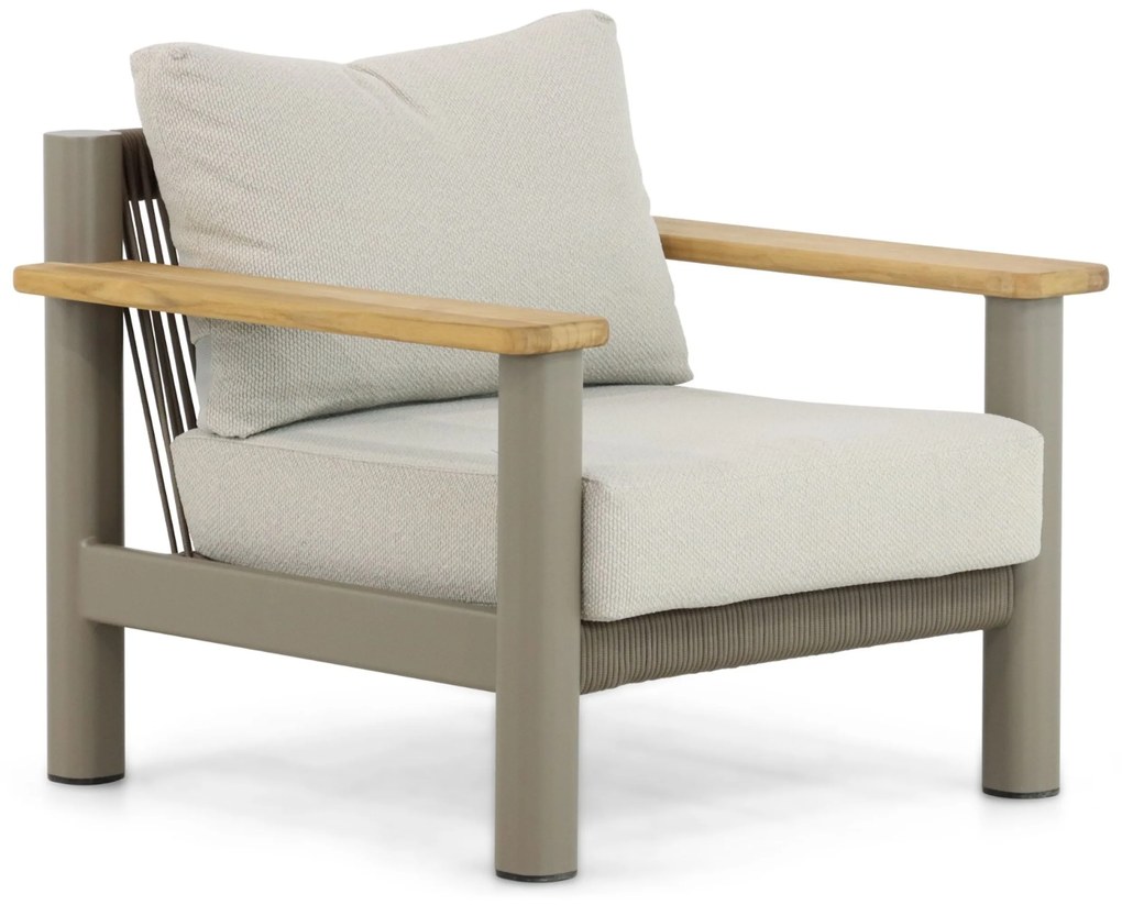Stoel en Bank Loungeset 5 personen Aluminium/Rope Taupe  Santika Furniture Santika