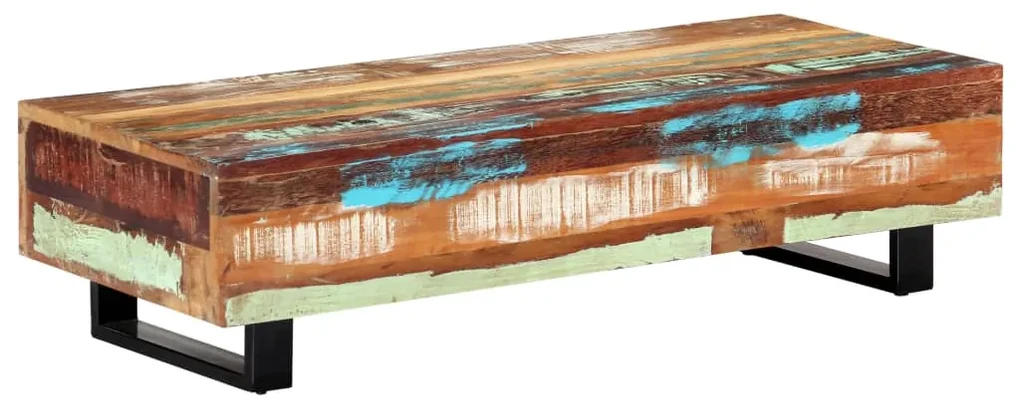 vidaXL Salontafel 120x50x30 cm massief gerecycled hout en staal