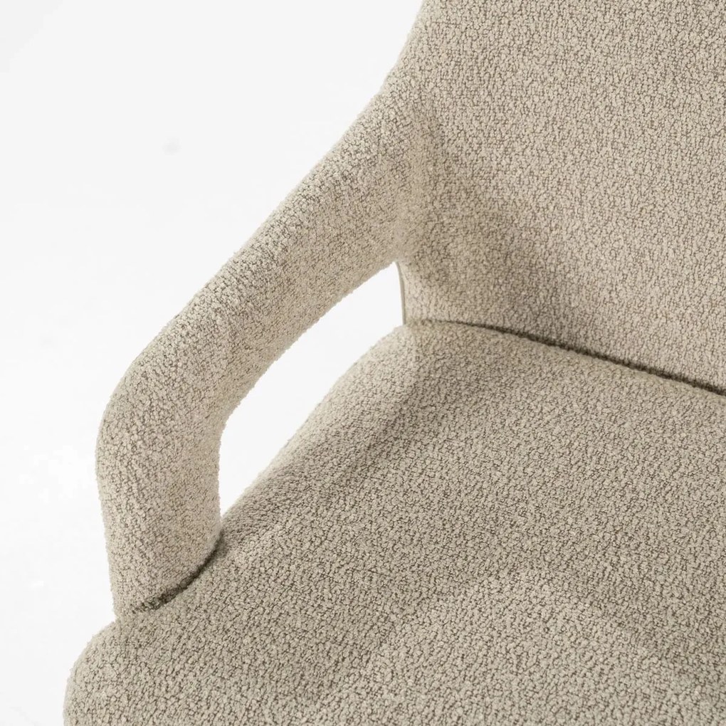 By-Boo Bench Fika Scandinavische Eetkamerbank Met Armleuning Taupe